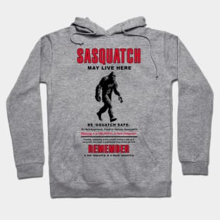 Sasquatch Cryptid Activity Sign Hoodie